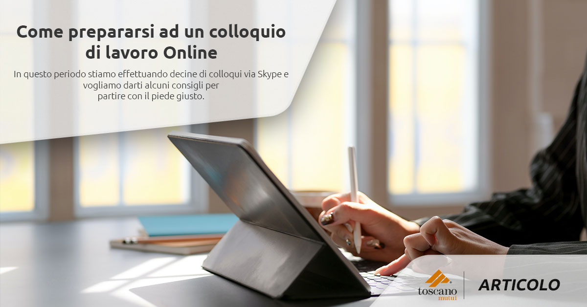 Come prepararsi ad un colloquio di lavoro Online